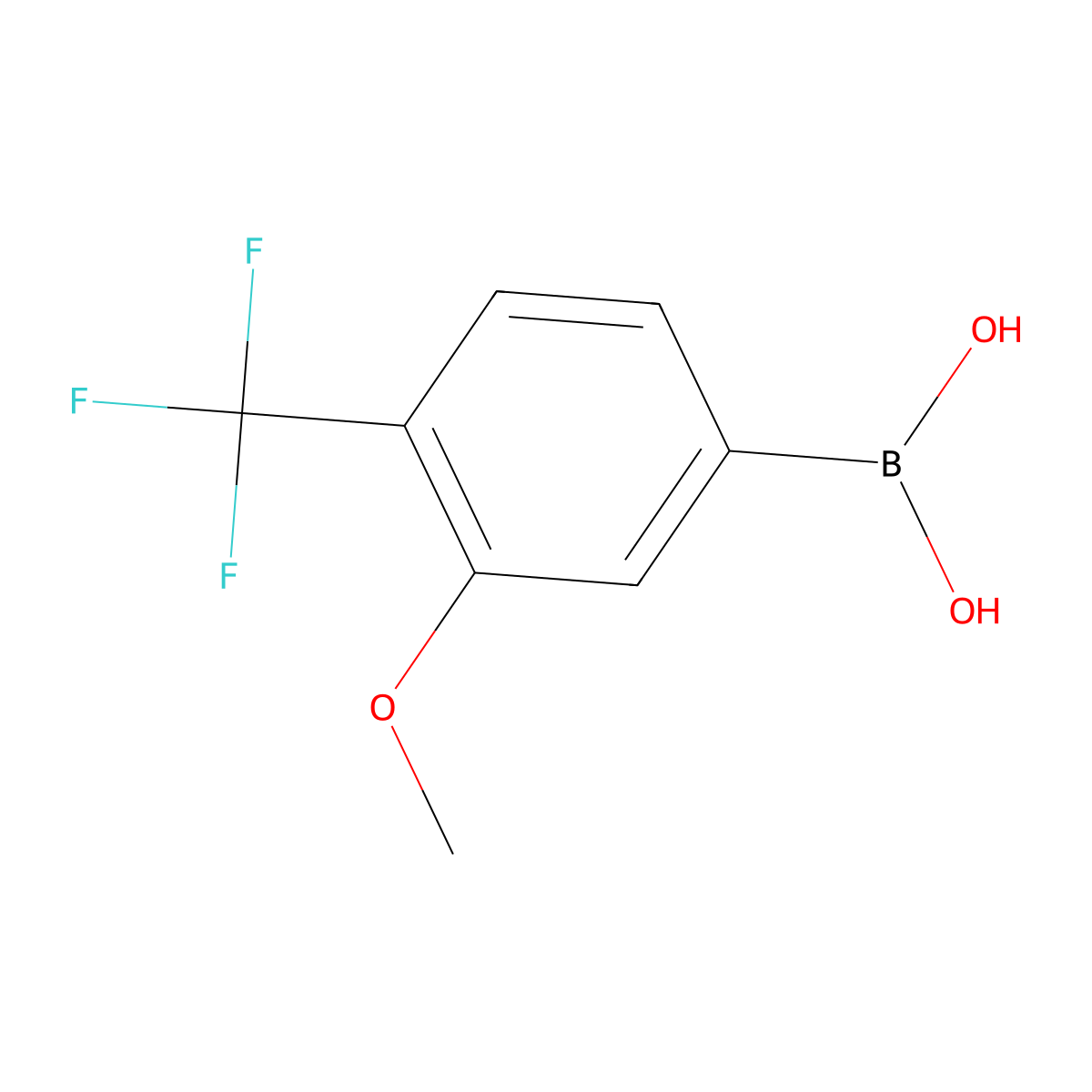 3-Methoxy-4-(trifluoromethyl)phenylboronic acid molecular structure, CAS 1004775-33-0