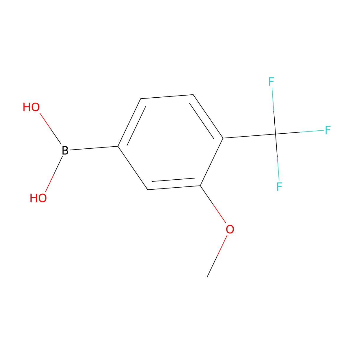 3-Methoxy-4-(trifluoromethyl)phenylboronic acid molecular structure, CAS 1004775-33-0