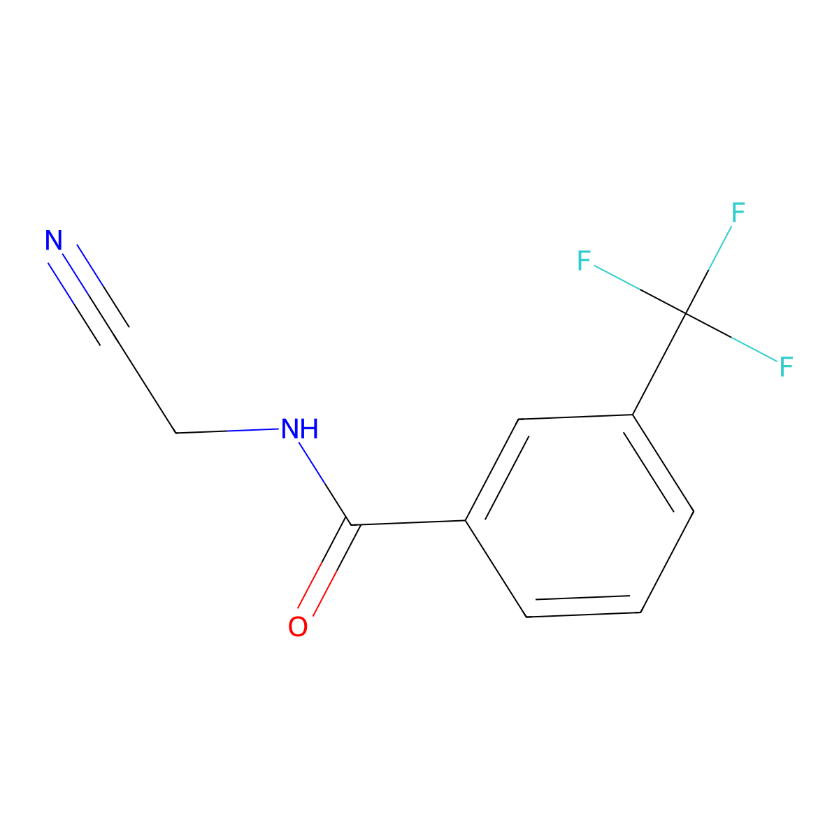 N-(cyanomethyl)-3-(trifluoromethyl)benzamide molecular structure, CAS 100479-56-9