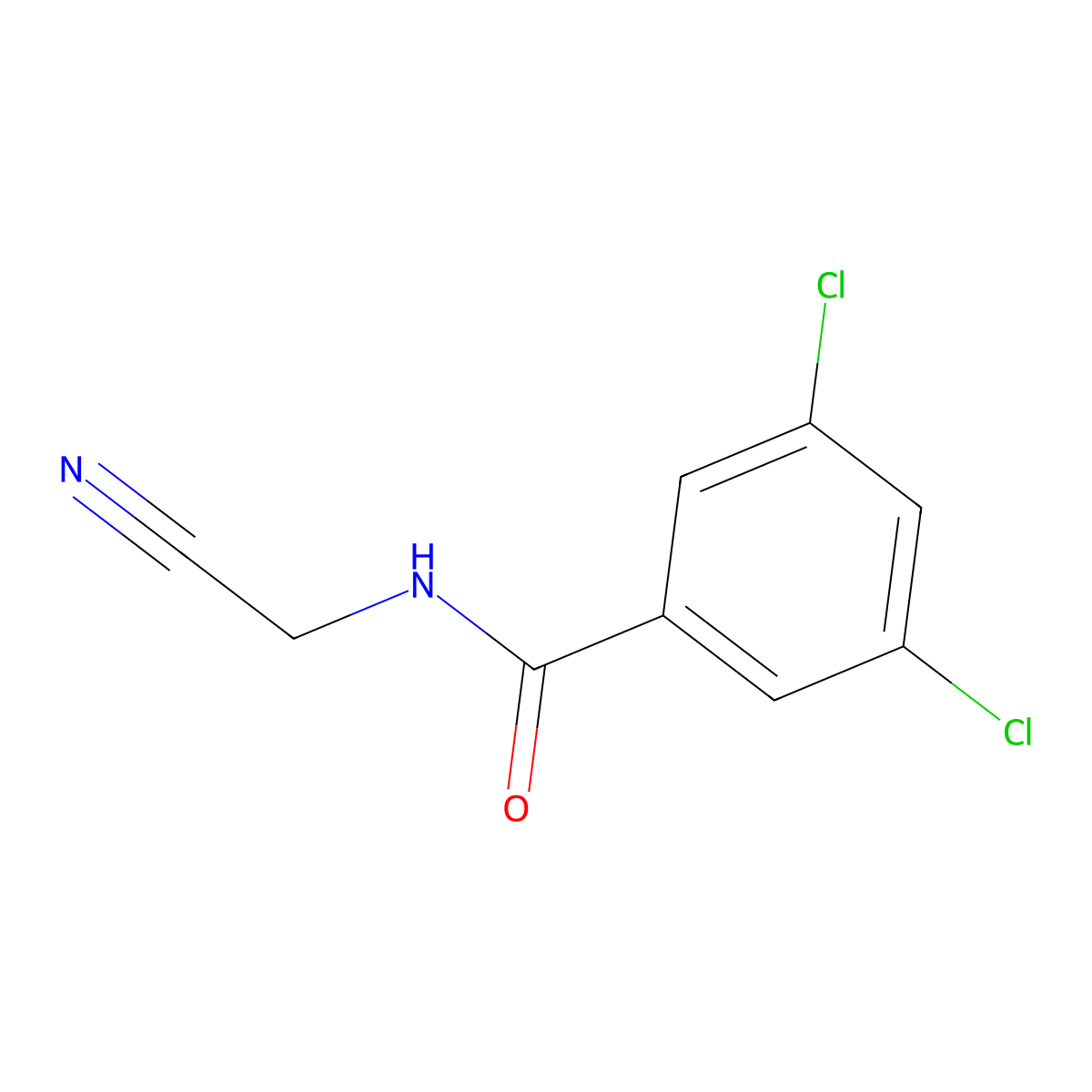 3,5-Dichloro-N-(cyanomethyl)benzamide molecular structure, CAS 100479-58-1