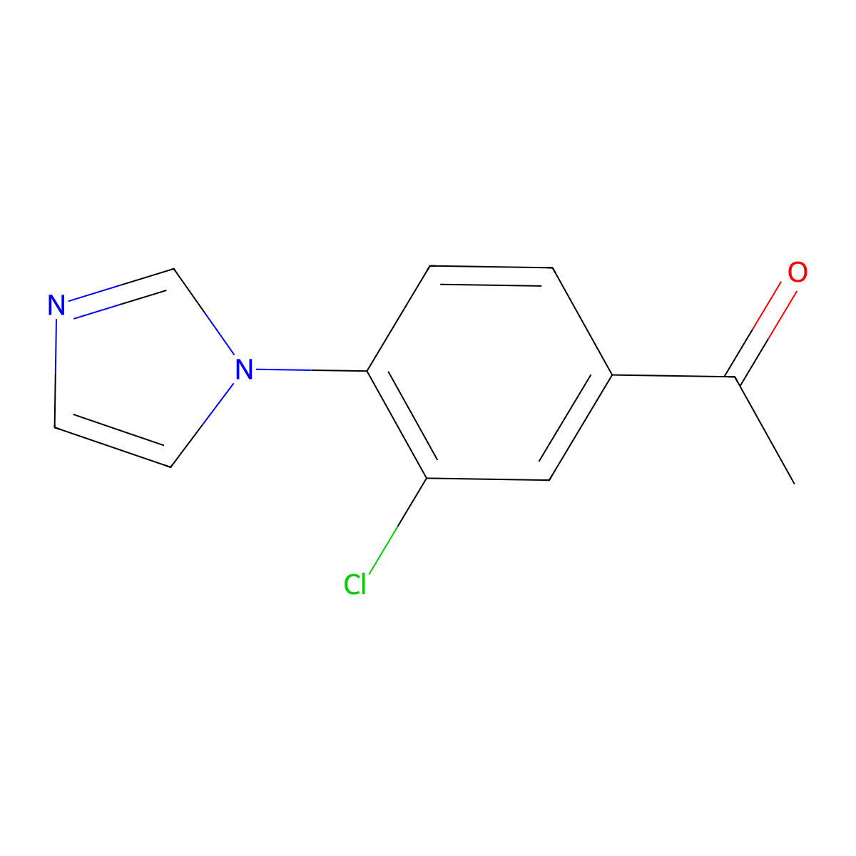 1-[3-Chloro-4-(1H-imidazol-1-yl)phenyl]ethan-1-one molecular structure, CAS 100479-59-2