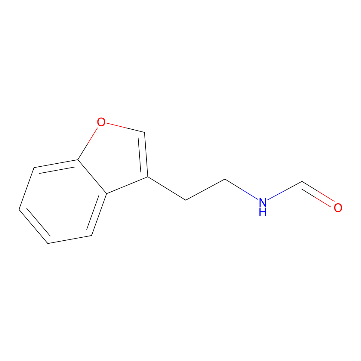 N-[2-(1-Benzofuran-3-yl)ethyl]formamide molecular structure, CAS 100480-86-2