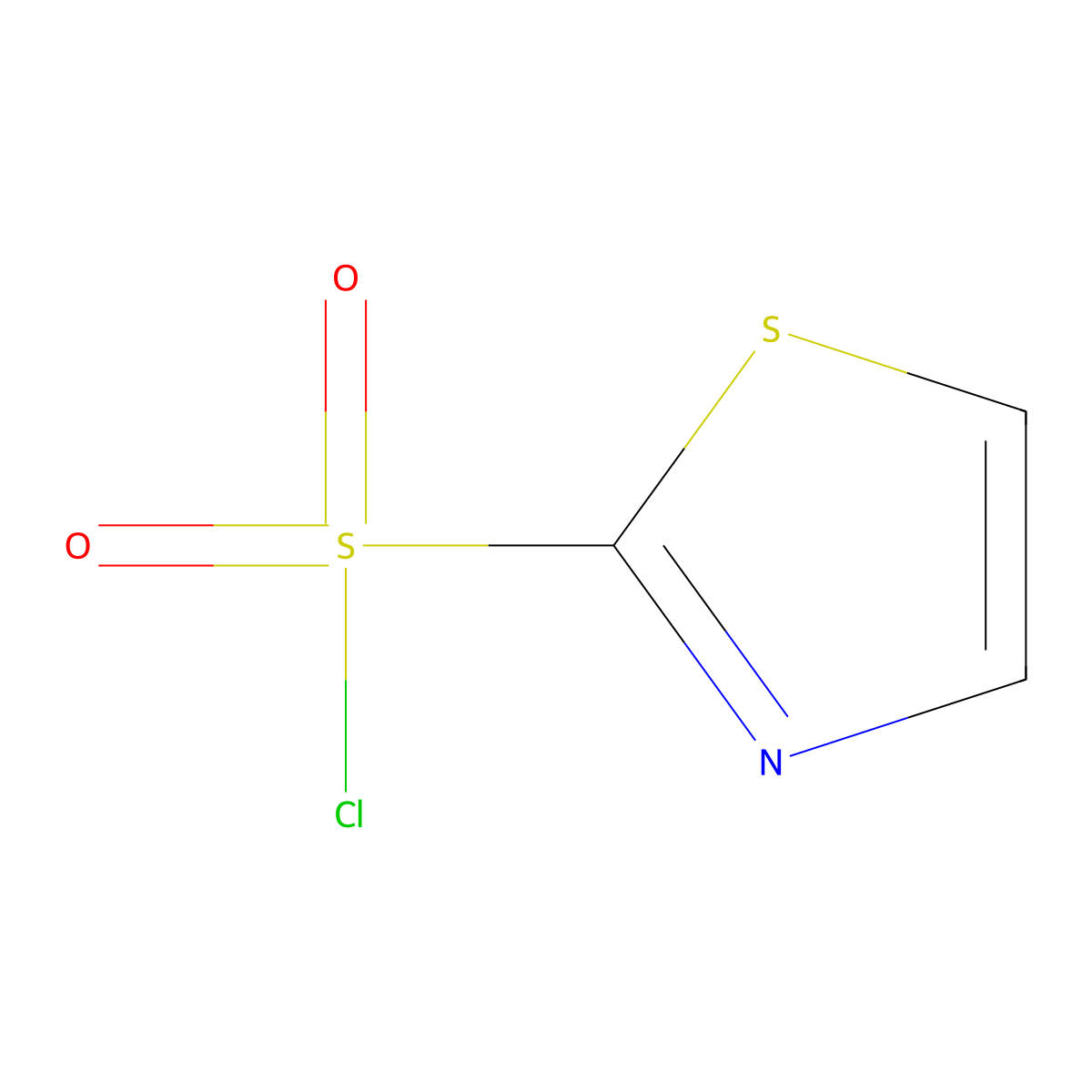 2-Thiazolesulfonyl chloride molecular structure, CAS 100481-09-2