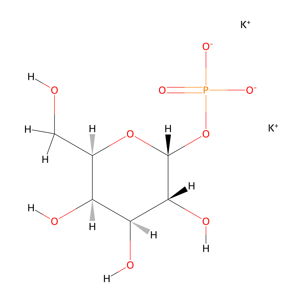alpha-D-Galactose 1-(dipotassium phosphate) molecular structure, CAS 100482-33-5