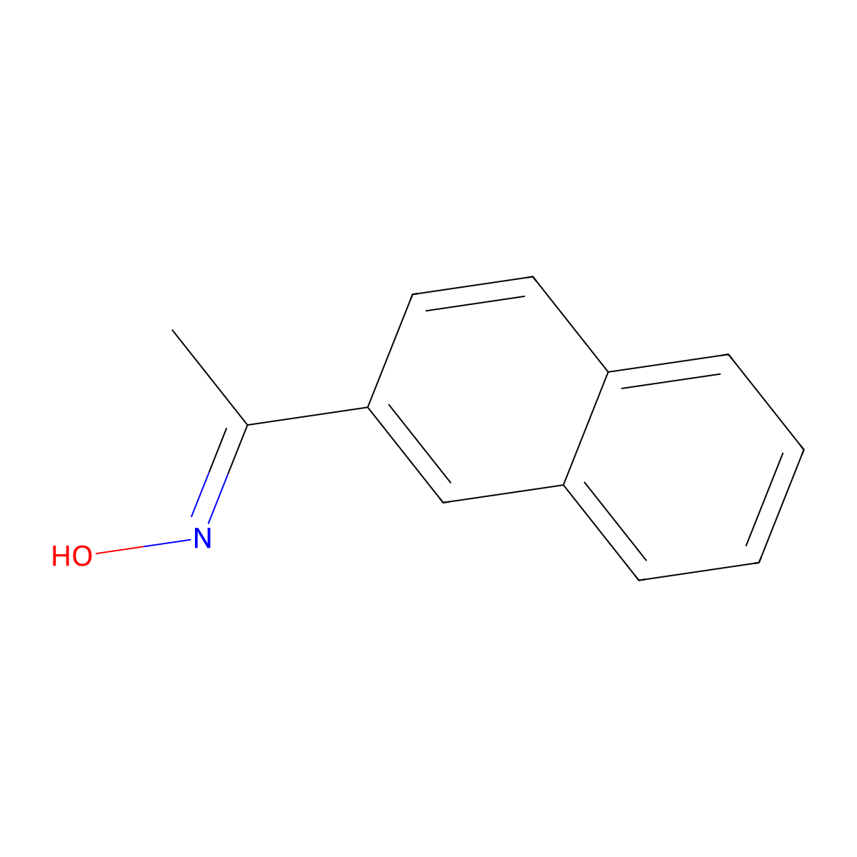 1-(Naphthalen-2-yl)ethanone oxime molecular structure, CAS 100485-52-7