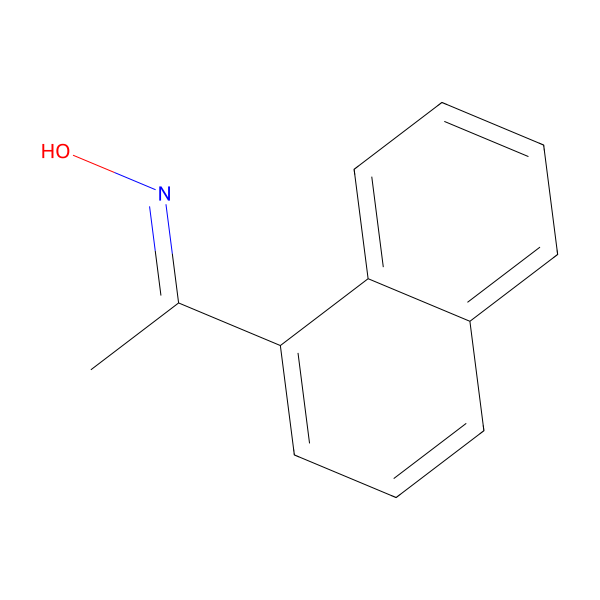 Ethanone, 1-(1-naphthalenyl)-, oxime molecular structure, CAS 100485-59-4