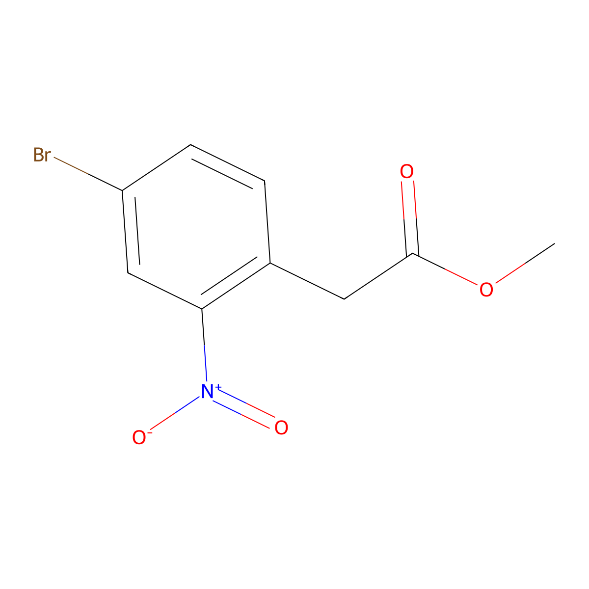 Methyl 4-bromo-2-nitrophenylacetate molecular structure, CAS 100487-82-9