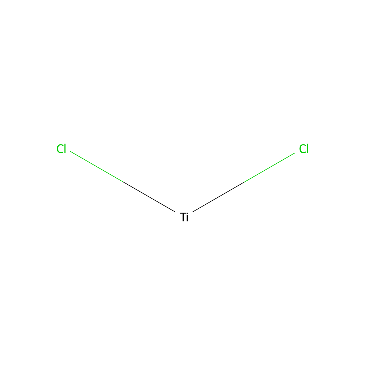 Titanium dichloride molecular structure, CAS 10049-06-6