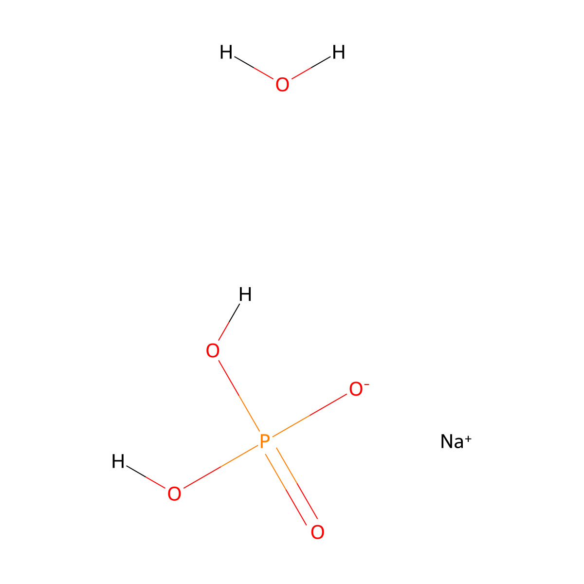 Sodium Phosphate, Monobasic, Monohydrate molecular structure, CAS 10049-21-5