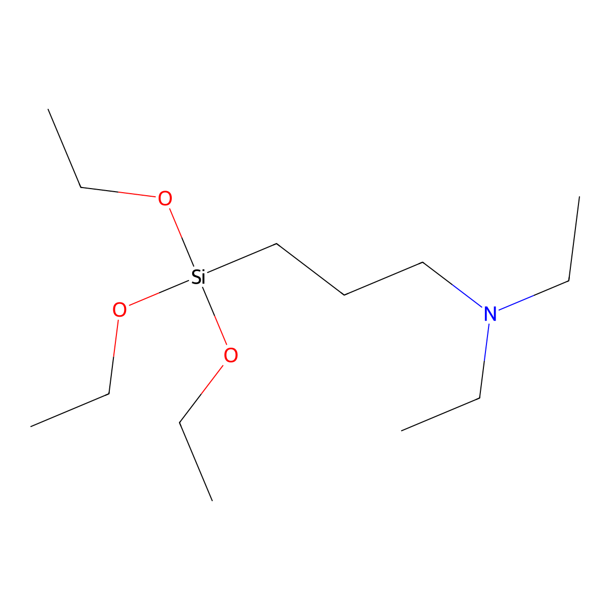 N,N-Diethyl-3-(triethoxysilyl)propan-1-amine molecular structure, CAS 10049-42-0