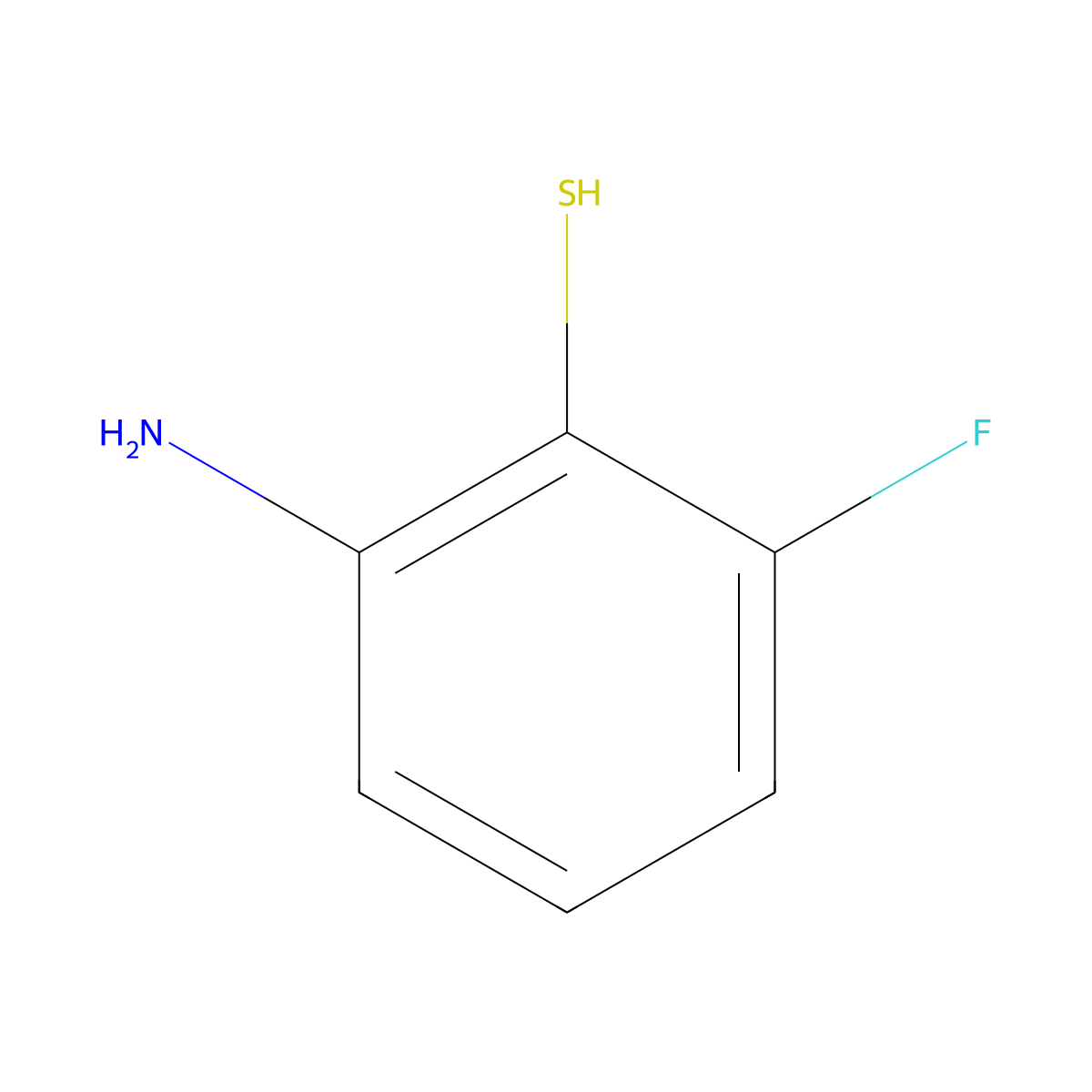 2-Amino-6-fluorobenzene-1-thiol molecular structure, CAS 100493-32-1