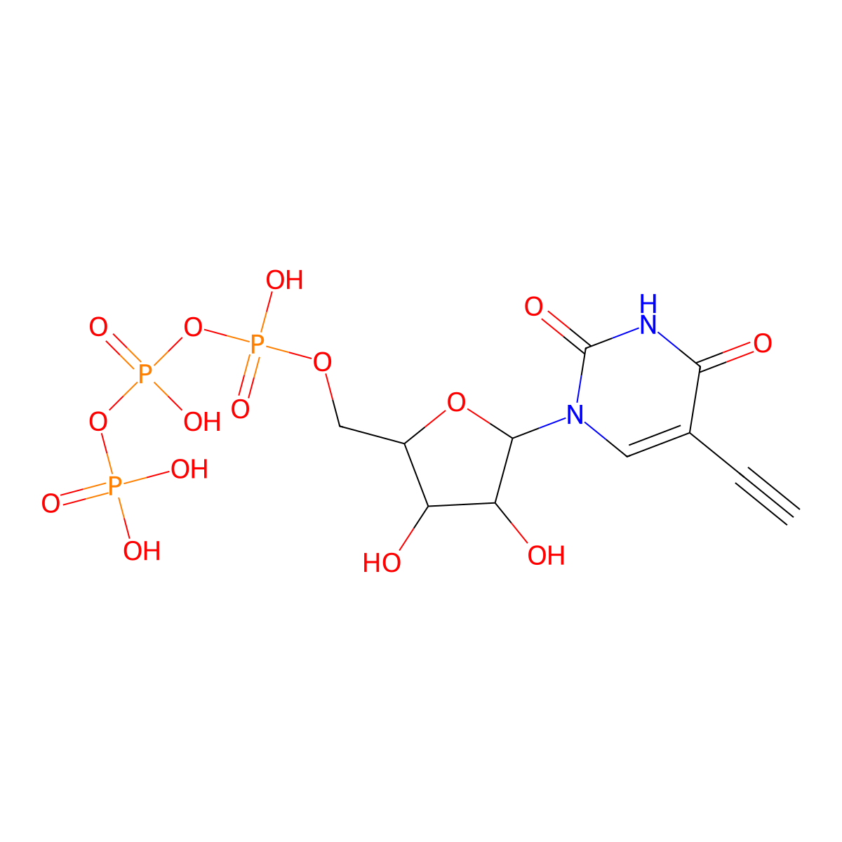 5-Ethynyl-UTP molecular structure, CAS 1004955-96-7
