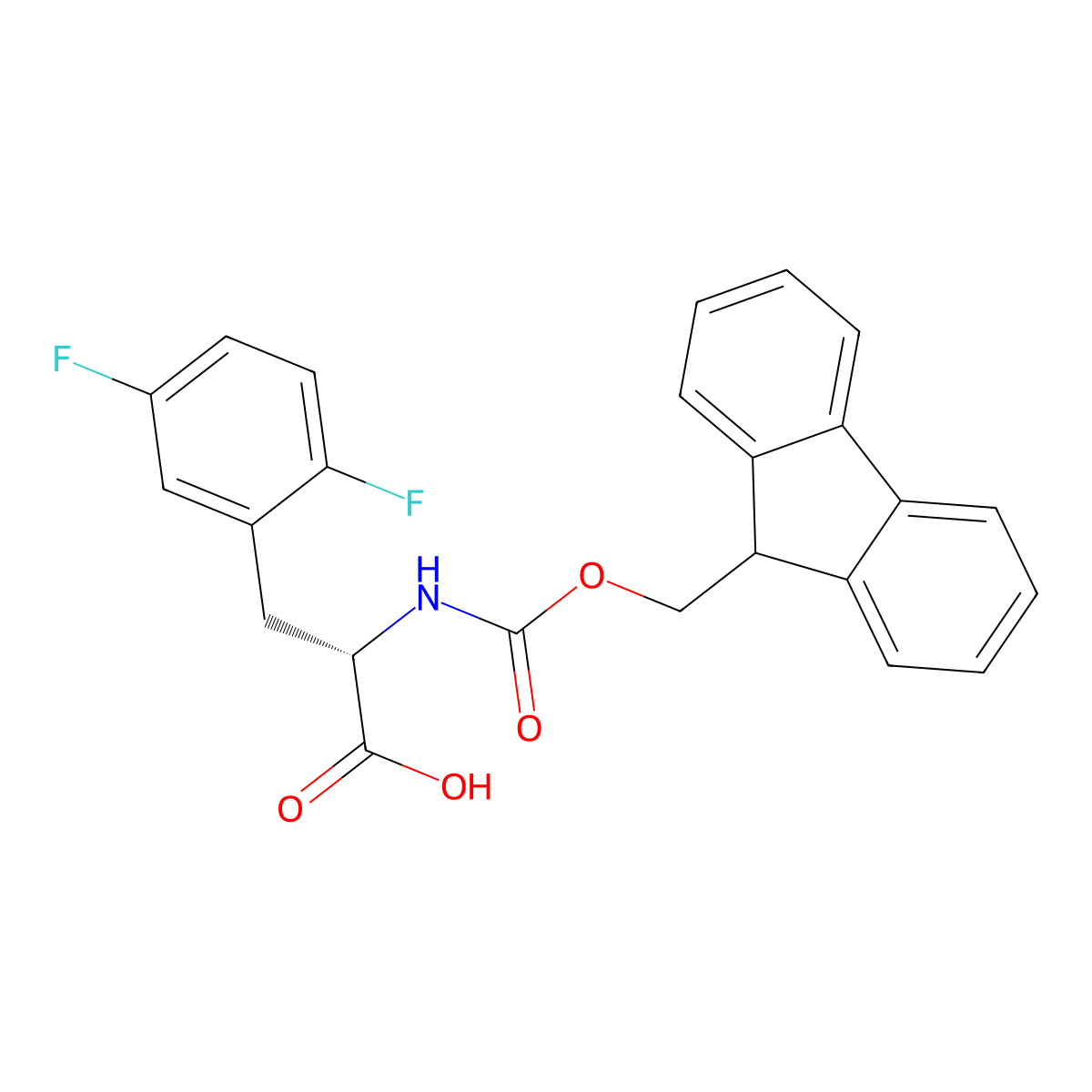 N-Fmoc-2,5-difluoro-L-phenylalanine molecular structure, CAS 1004959-90-3