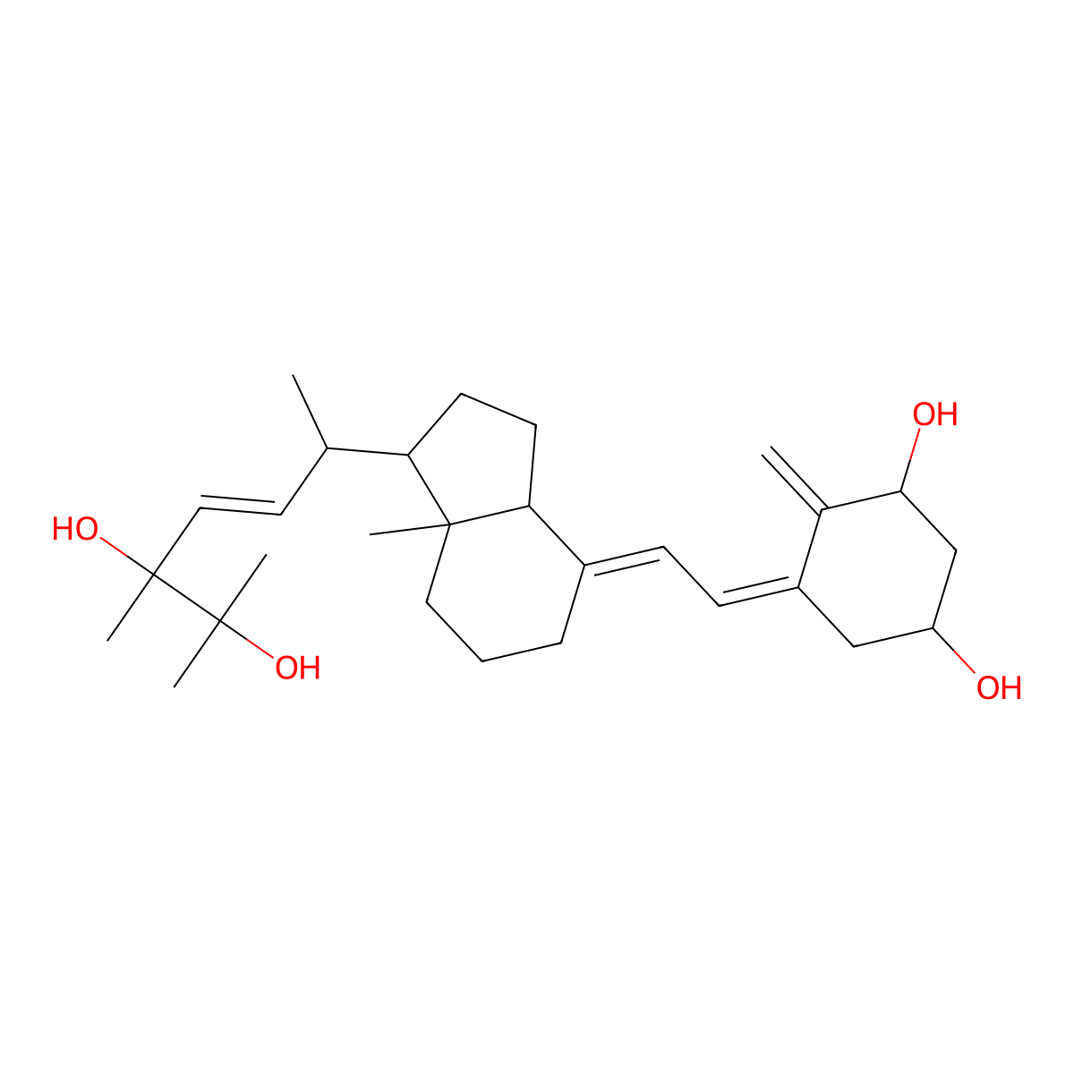 1,24,25-Trihydroxyergocalciferol molecular structure, CAS 100496-04-6