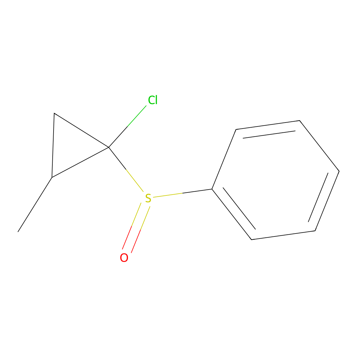 [(1-Chloro-2-methylcyclopropyl)sulfinyl]benzene molecular structure, CAS 1004968-11-9