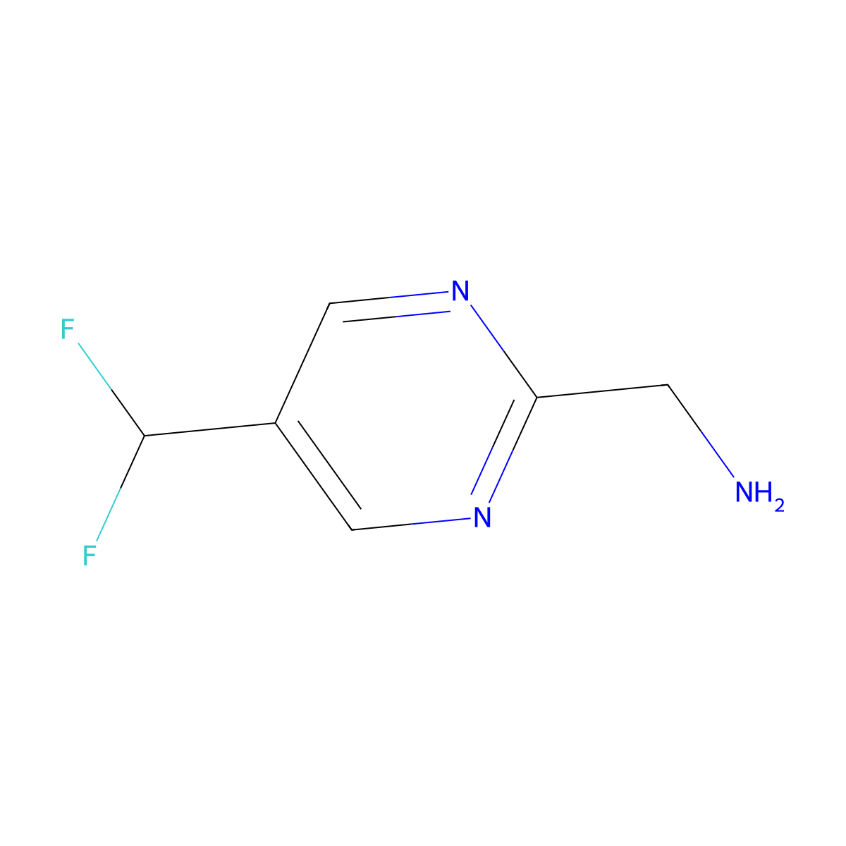[5-(Difluoromethyl)pyrimidin-2-yl]methanamine molecular structure, CAS 1004974-79-1