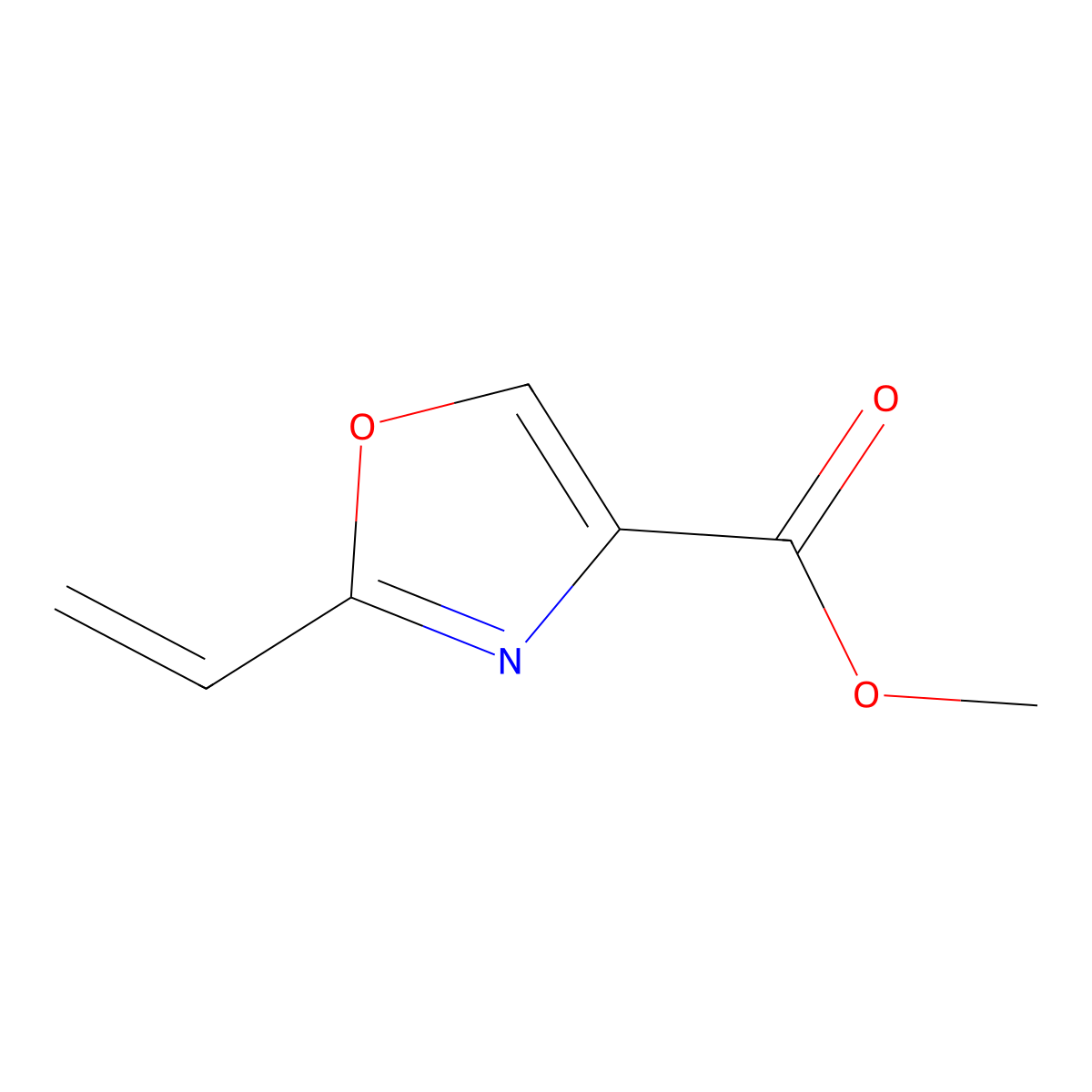 Methyl 2-vinyloxazole-4-carboxylate molecular structure, CAS 1004996-51-3