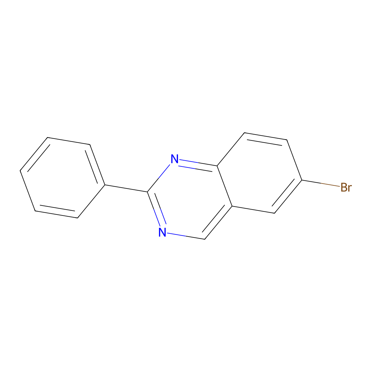 6-Bromo-2-phenylquinazoline molecular structure, CAS 1004997-72-1