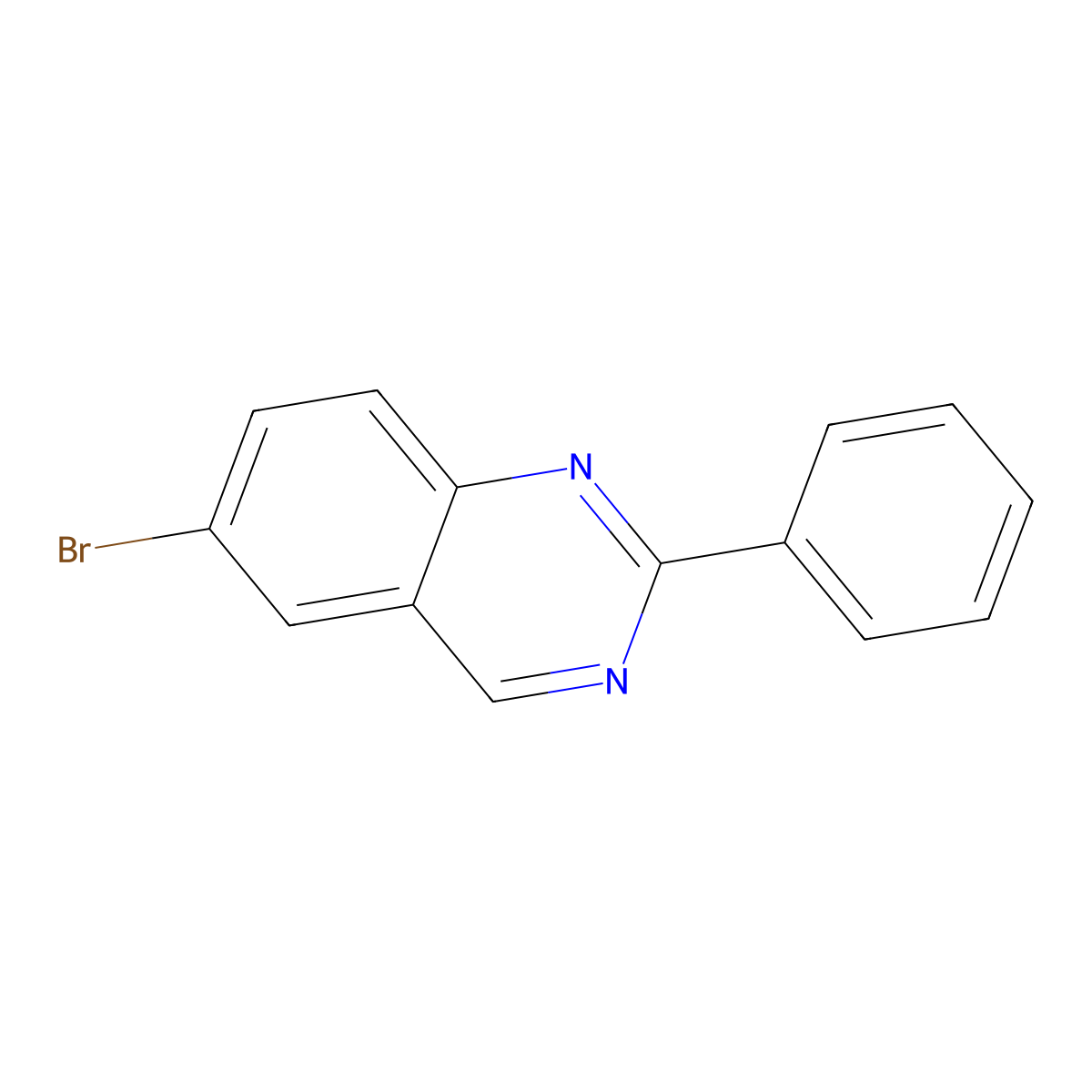 6-Bromo-2-phenylquinazoline molecular structure, CAS 1004997-72-1