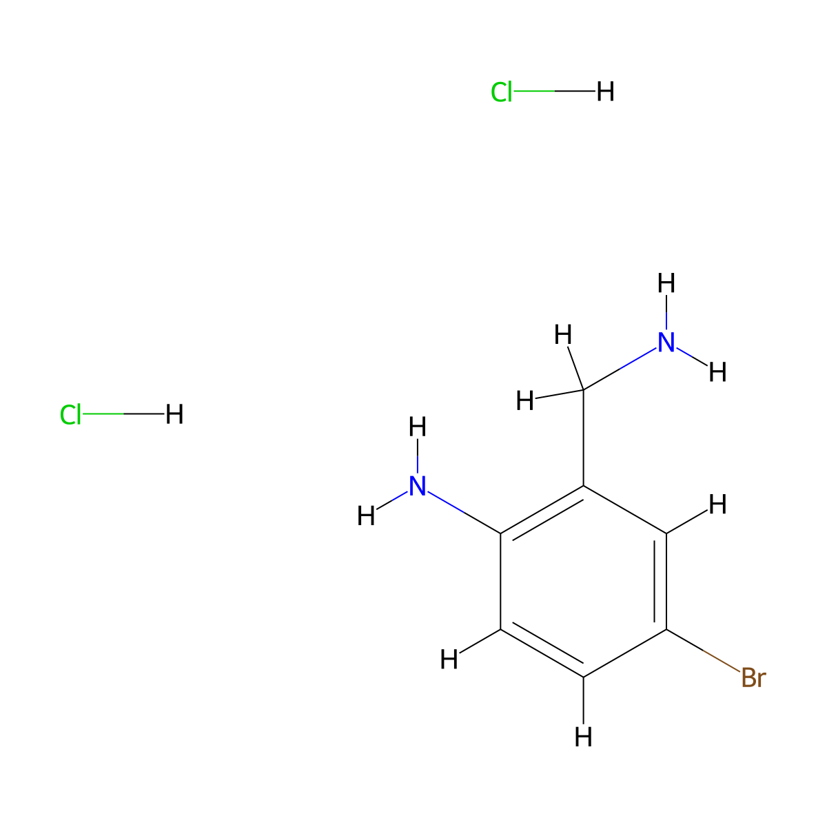 2-(Aminomethyl)-4-bromoaniline dihydrochloride molecular structure, CAS 1004997-73-2