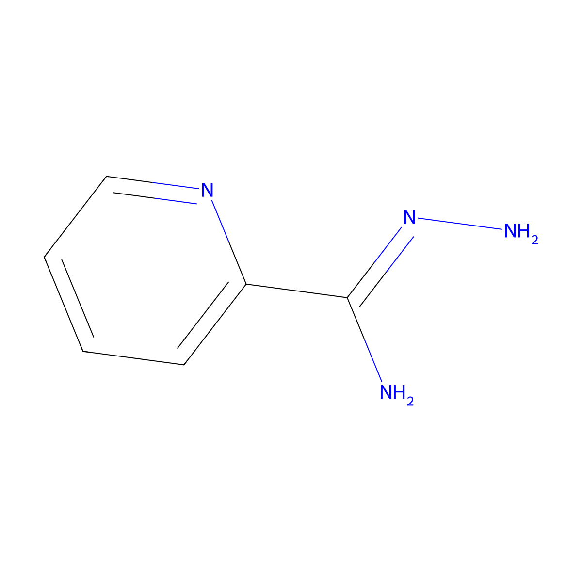 2-Pyridinecarboximidic acid, hydrazide molecular structure, CAS 1005-02-3