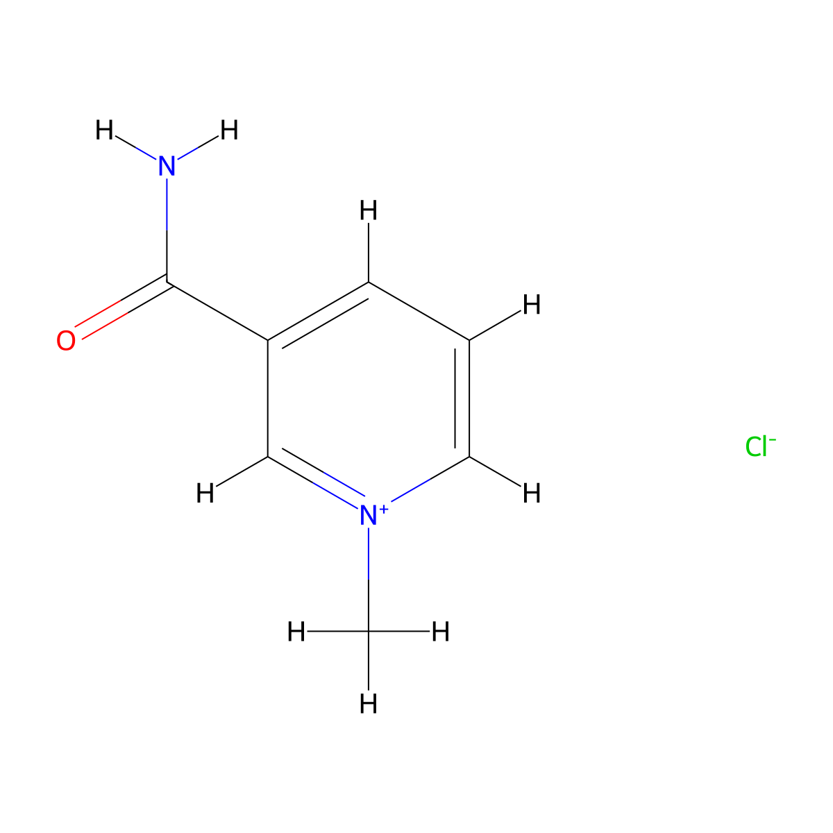 3-Carbamyl-1-methylpyridinium Chloride molecular structure, CAS 1005-24-9