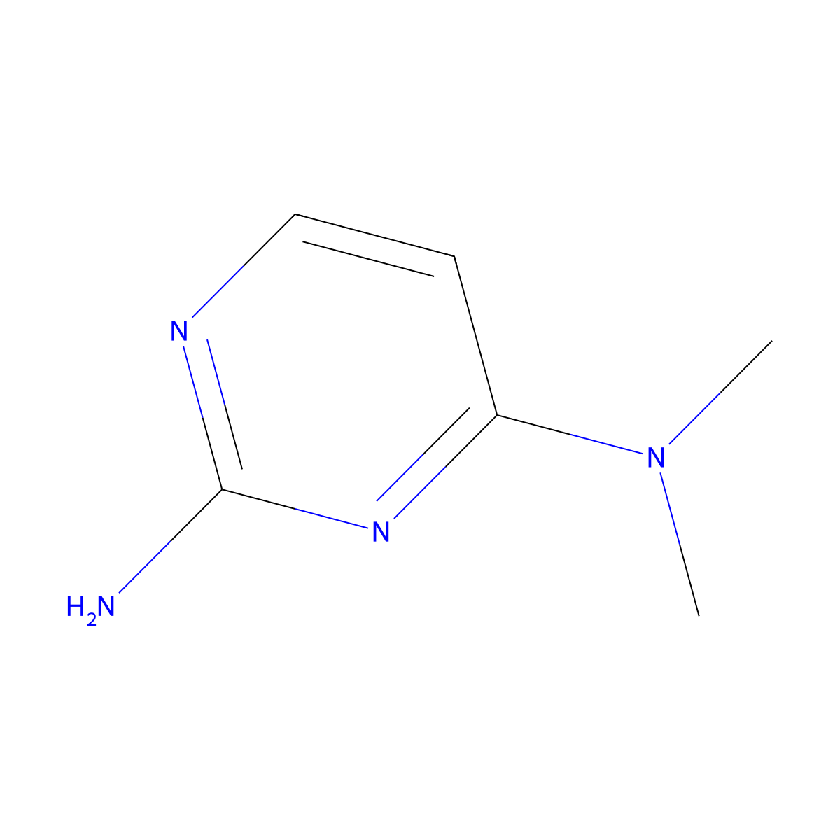 N4,N4-dimethylpyrimidine-2,4-diamine molecular structure, CAS 1005-26-1