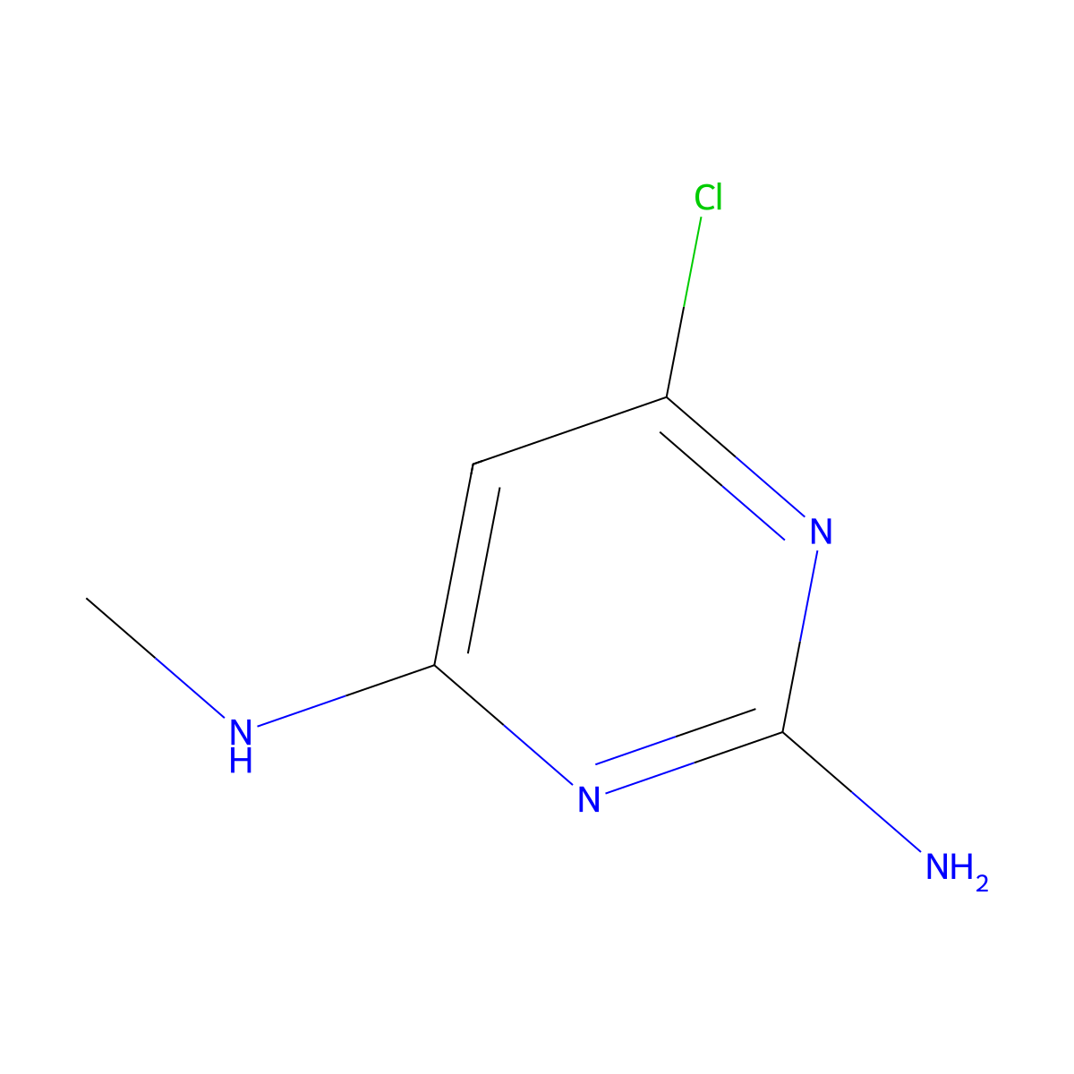 6-Chloro-n4-methylpyrimidine-2,4-diamine molecular structure, CAS 1005-37-4