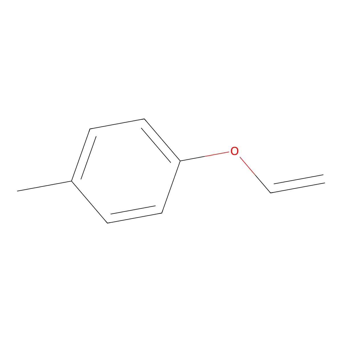1-Methyl-4-(vinyloxy)benzene molecular structure, CAS 1005-62-5
