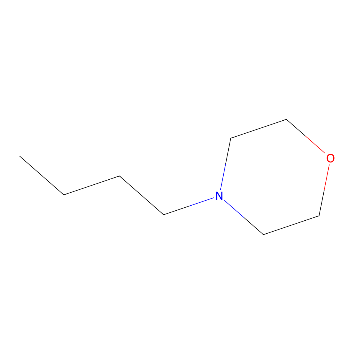 4-Butylmorpholine molecular structure, CAS 1005-67-0