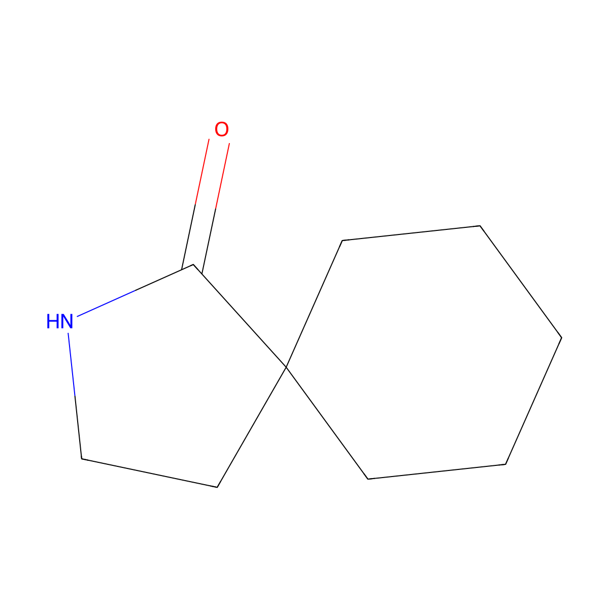 2-Azaspiro(4.5)decan-1-one molecular structure, CAS 1005-85-2