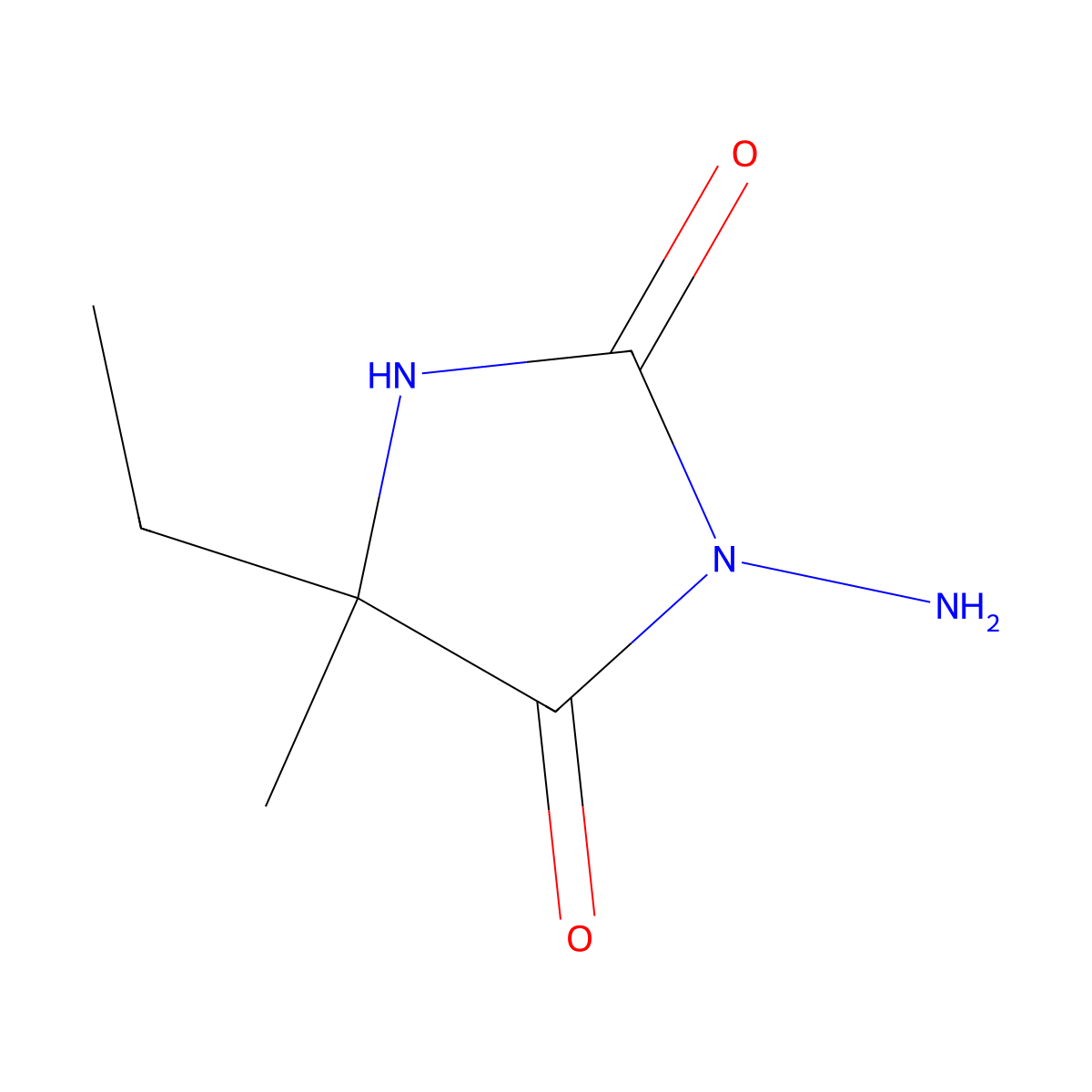 3-Amino-5-ethyl-5-methylimidazolidine-2,4-dione molecular structure, CAS 1005-88-5