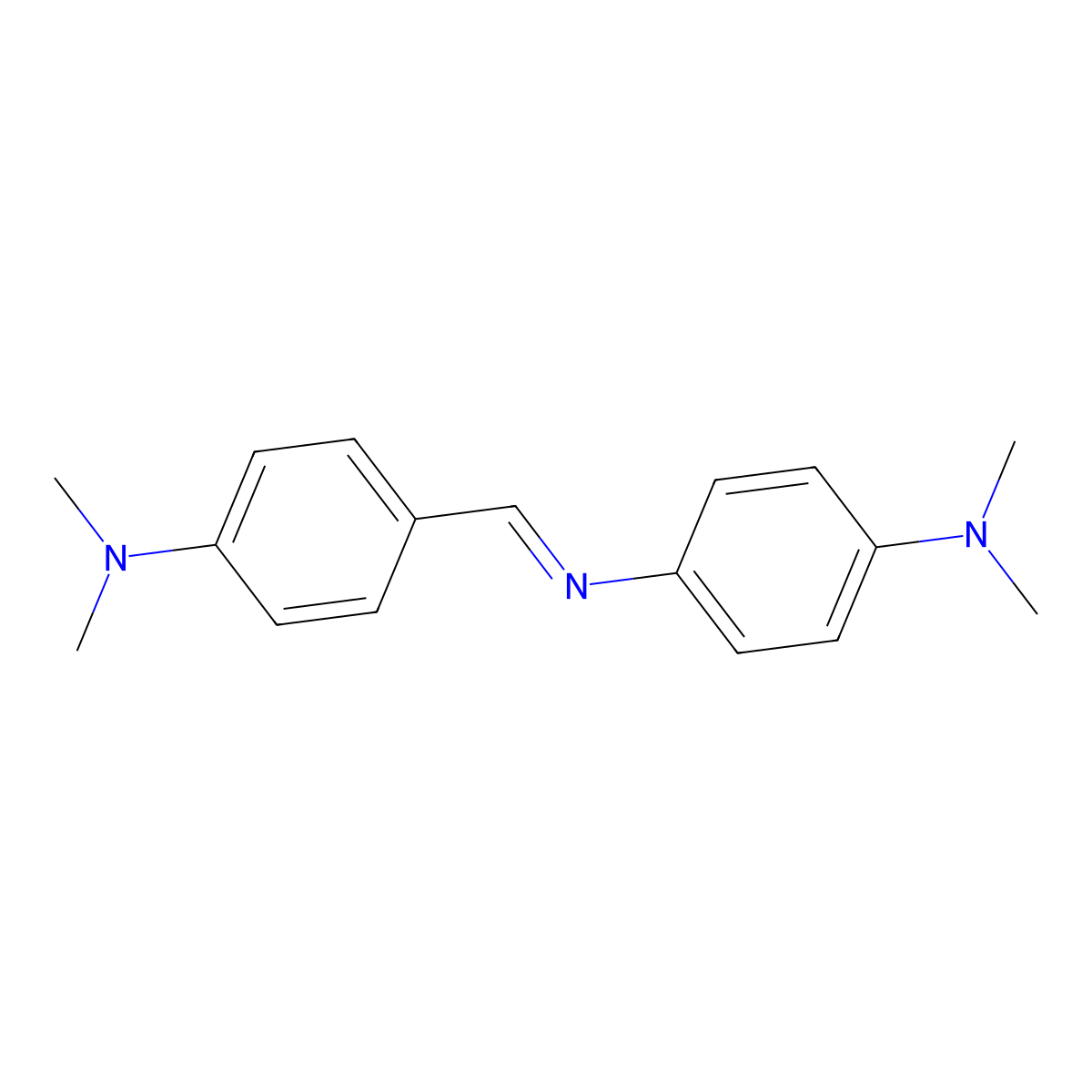 4-[[4-(dimethylamino)phenyl]iminomethyl]-N,N-dimethylaniline molecular structure, CAS 10050-89-2