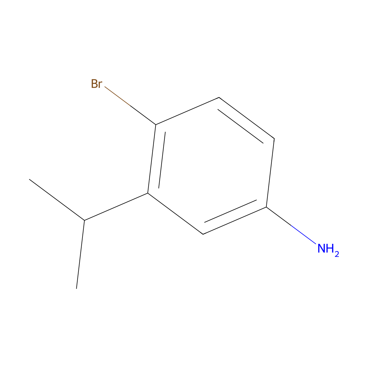 4-Bromo-3-isopropylaniline molecular structure, CAS 1005010-50-3