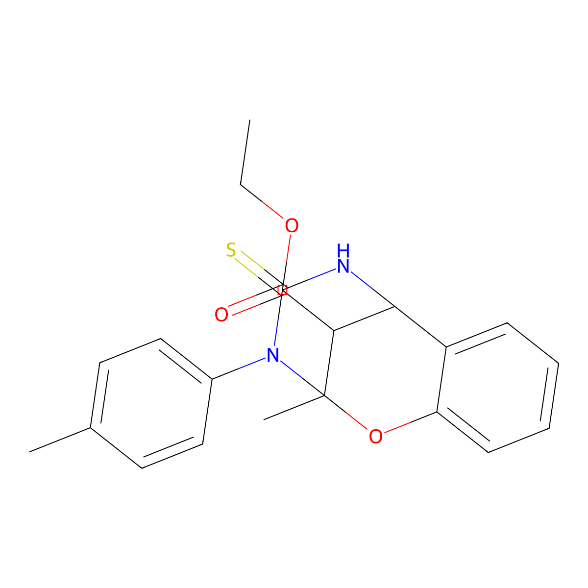 ethyl 2-methyl-3-(4-methylphenyl)-4-thioxo-3,4,5,6-tetrahydro-2H-2,6-methano-1,3,5-benzoxadiazocine-11-carboxylate molecular structure, CAS 1005038-12-9