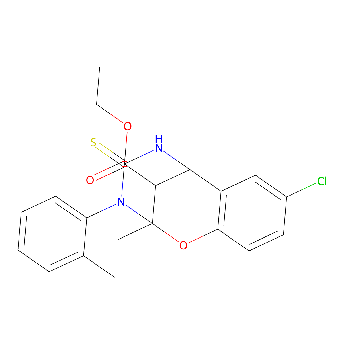 ethyl 8-chloro-2-methyl-3-(2-methylphenyl)-4-thioxo-3,4,5,6-tetrahydro-2H-2,6-methano-1,3,5-benzoxadiazocine-11-carboxylate molecular structure, CAS 1005038-15-2