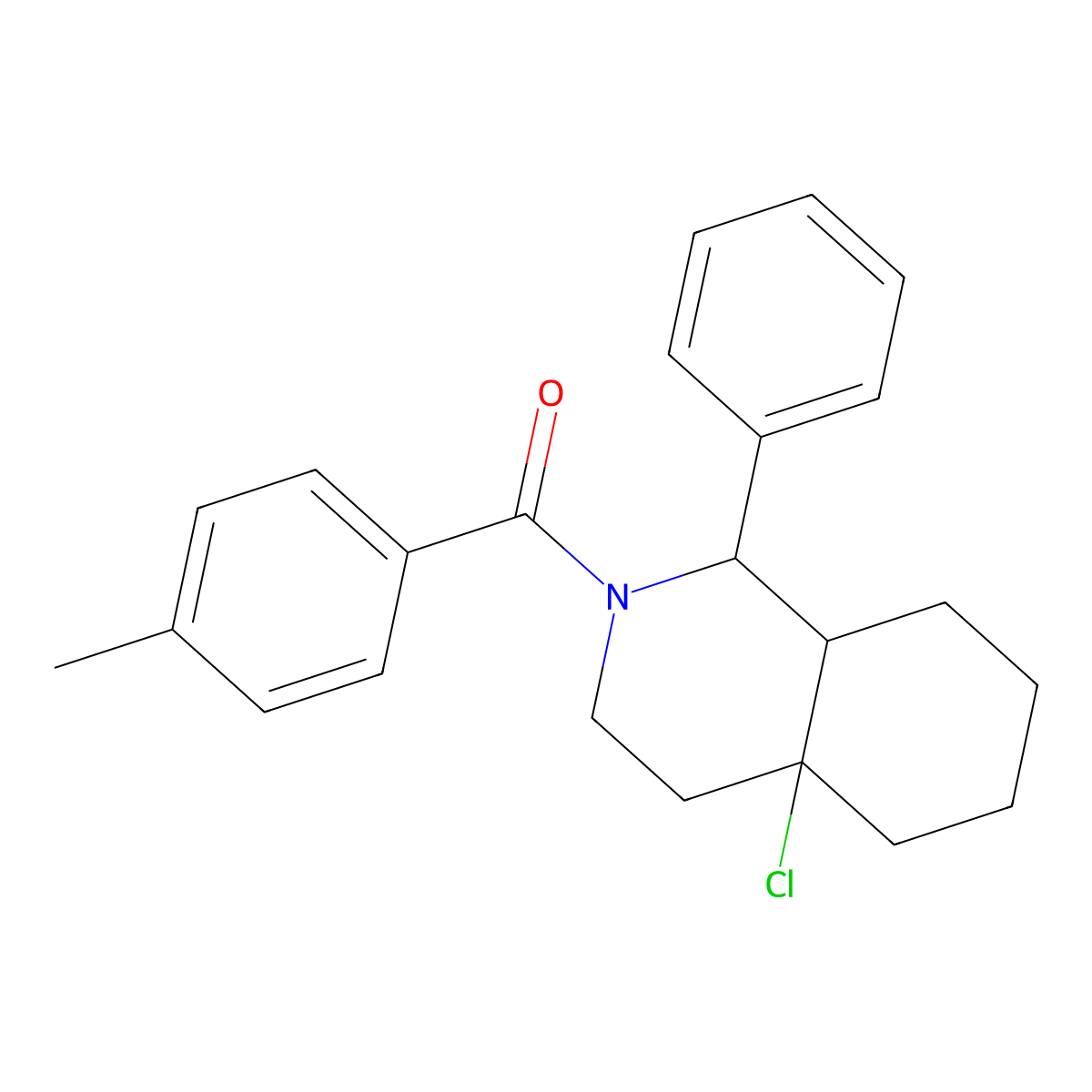 4a-Chloro-2-(4-methylbenzoyl)-1-phenyl-decahydroisoquinoline molecular structure, CAS 1005040-56-1