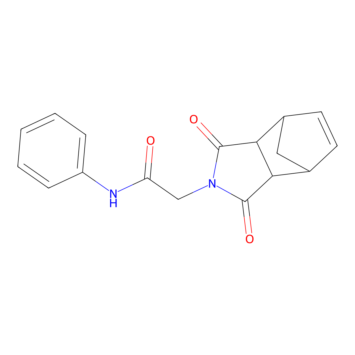 2-(1,3-dioxo-3a,4,7,7a-tetrahydro-1H-4,7-methanoisoindol-2(3H)-yl)-N-phenylacetamide molecular structure, CAS 1005045-02-2
