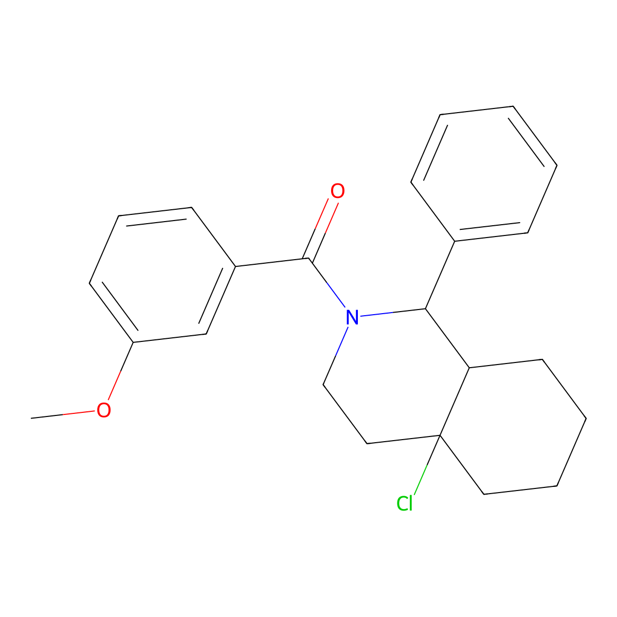 (4a-chloro-1-phenyloctahydroisoquinolin-2(1H)-yl)(3-methoxyphenyl)methanone molecular structure, CAS 1005045-36-2