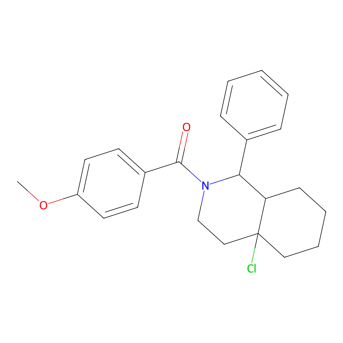 4a-Chloro-2-(4-methoxybenzoyl)-1-phenyl-decahydroisoquinoline molecular structure, CAS 1005045-37-3