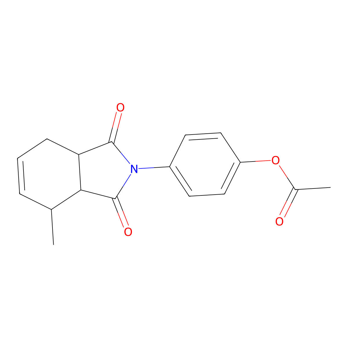 4-(4-methyl-1,3-dioxo-1,3,3a,4,7,7a-hexahydro-2H-isoindol-2-yl)phenyl acetate molecular structure, CAS 1005053-37-1