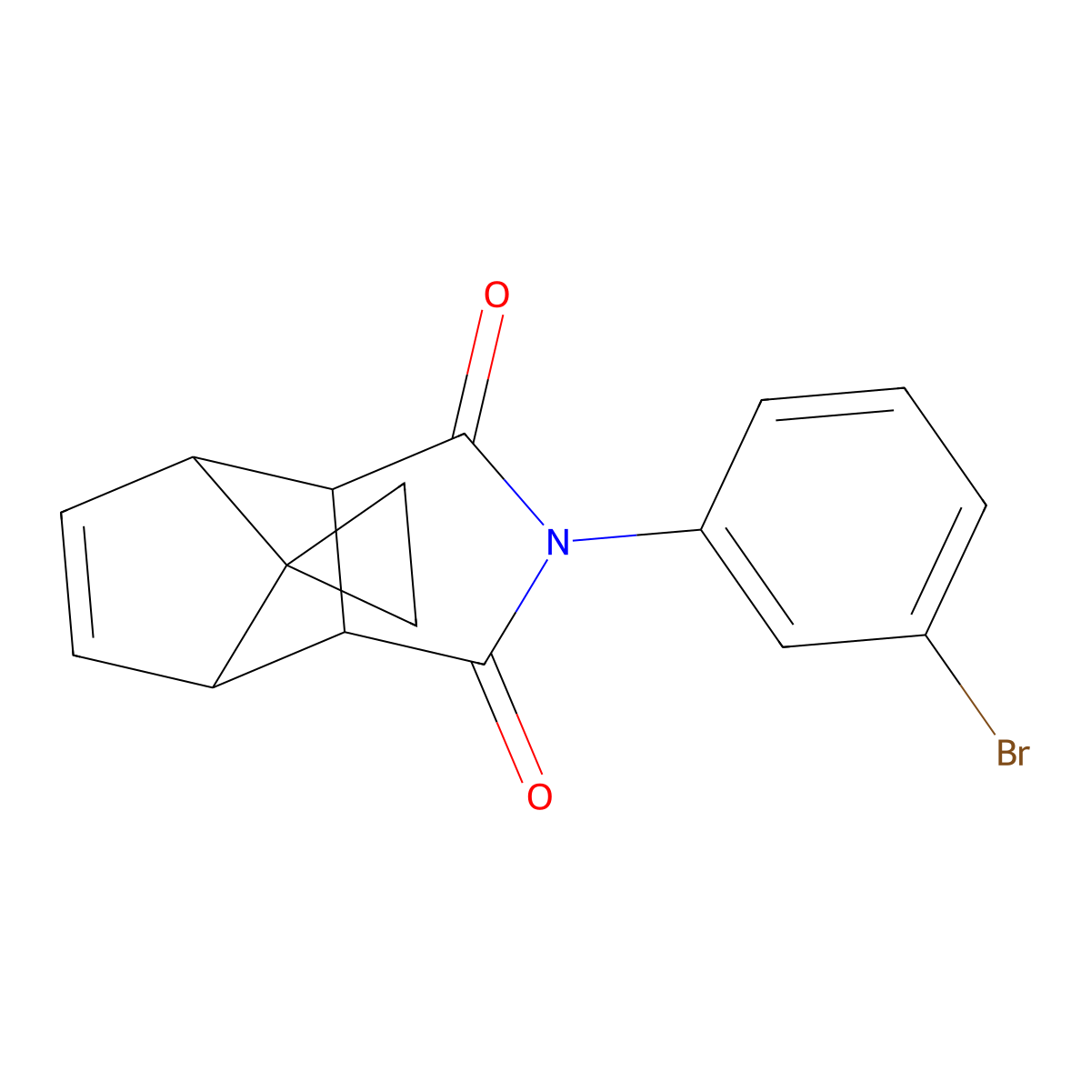 2-(3-bromophenyl)-3a,4,7,7a-tetrahydro-1H-spiro[2-aza-4,7-methanoisoindole-8,1'-cyclopropane]-1,3(2H)-dione molecular structure, CAS 1005068-86-9