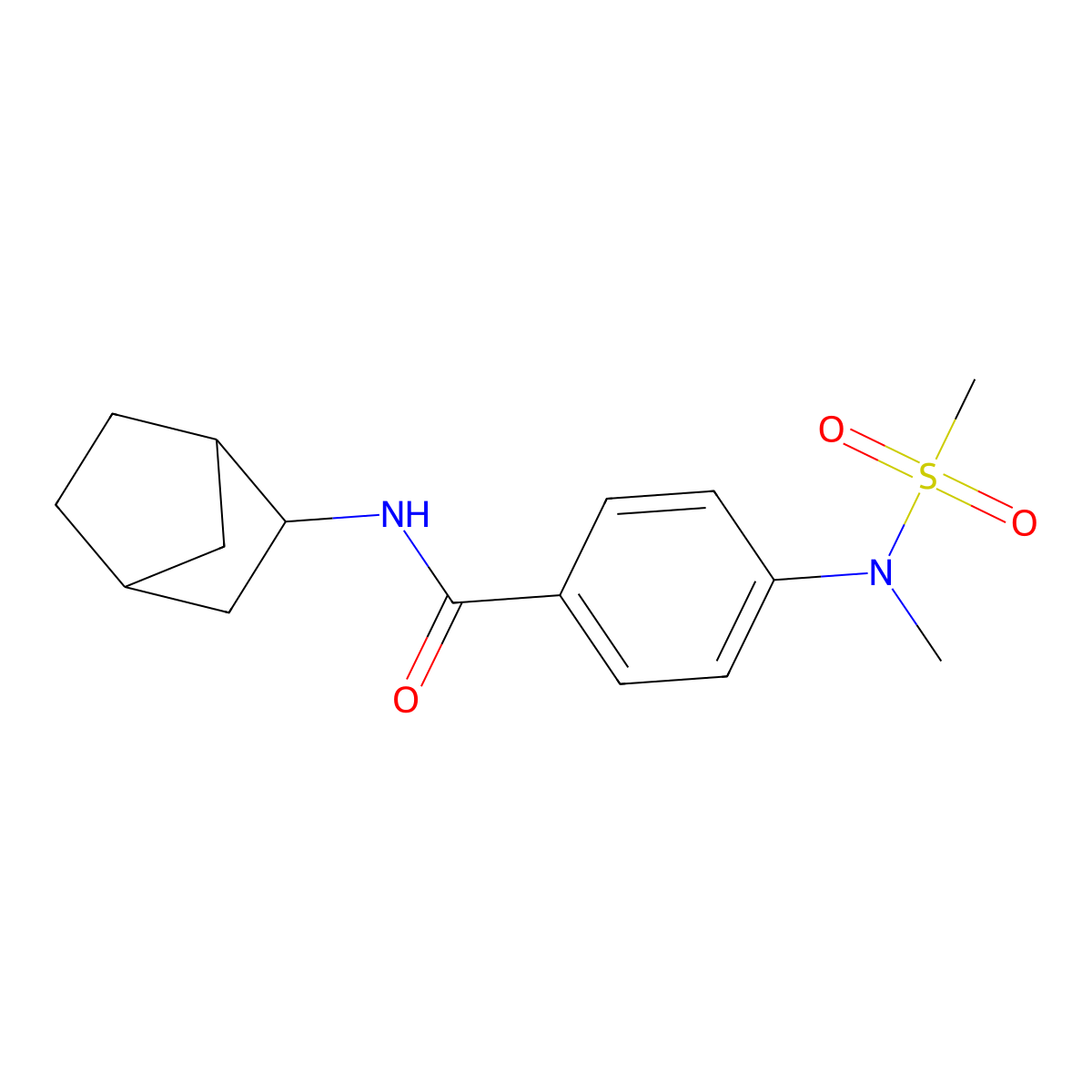 N-bicyclo[2.2.1]hept-2-yl-4-[methyl(methylsulfonyl)amino]benzamide molecular structure, CAS 1005068-99-4