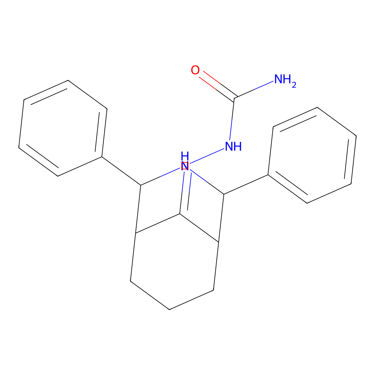 [(2,4-Diphenyl-3-azabicyclo[3.3.1]nonan-9-ylidene)amino]urea molecular structure, CAS 1005072-57-0