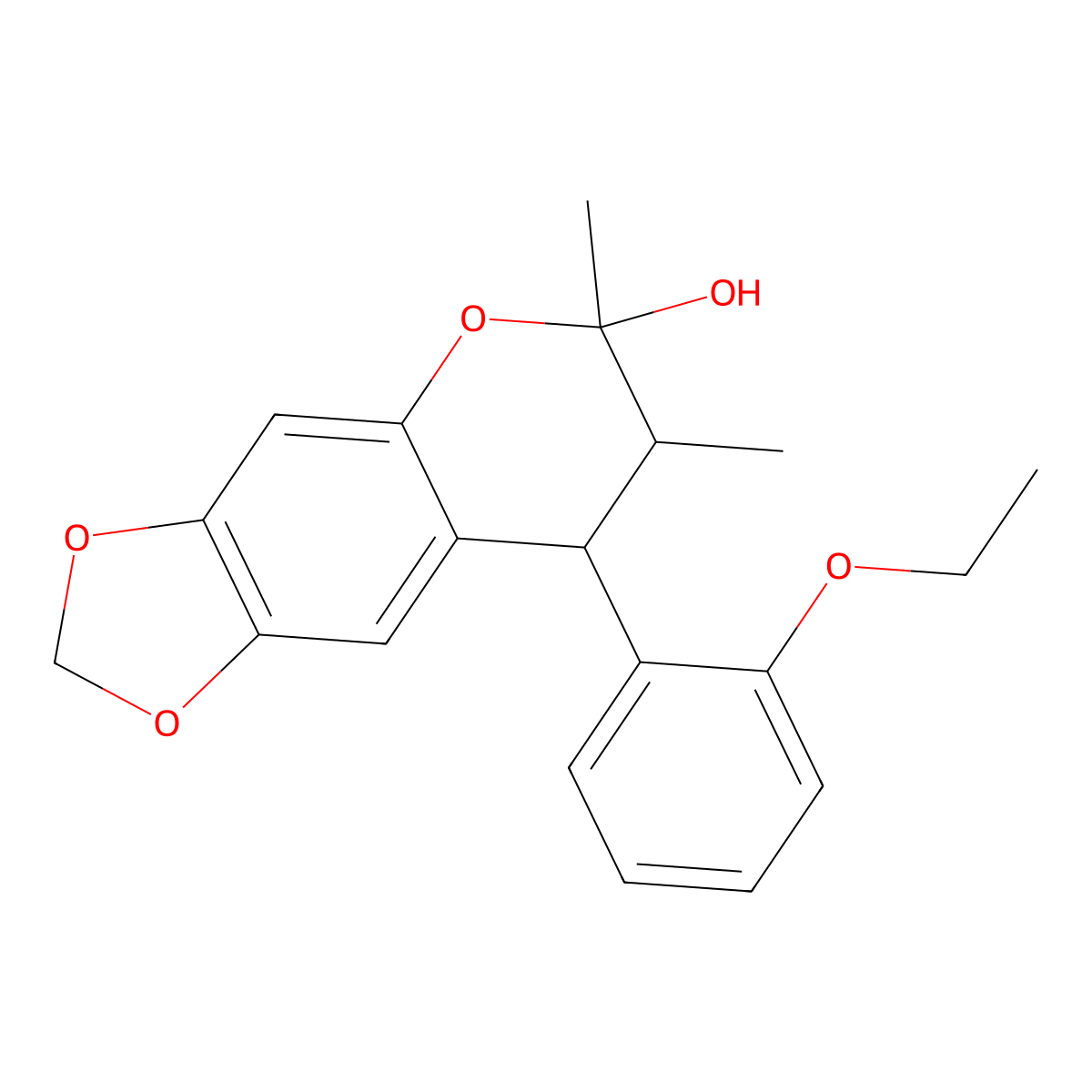 8-(2-ethoxyphenyl)-6,7-dimethyl-7,8-dihydro-6H-[1,3]dioxolo[4,5-g]chromen-6-ol molecular structure, CAS 1005084-97-8