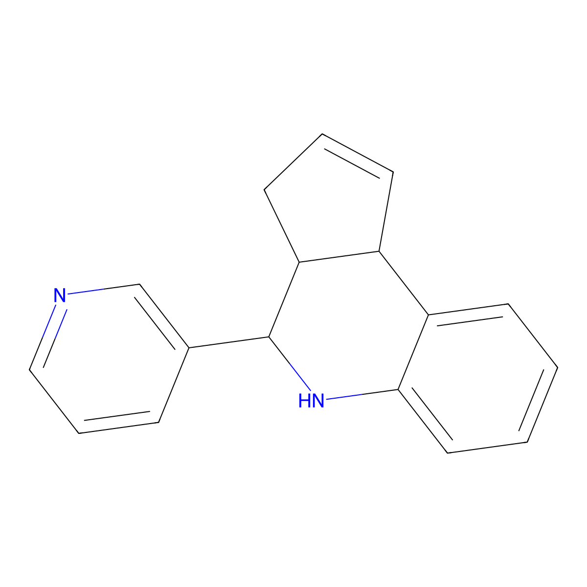 4-Pyridin-3-yl-3a,4,5,9b-tetrahydro-3H-cyclopenta[c]quinoline molecular structure, CAS 1005086-69-0