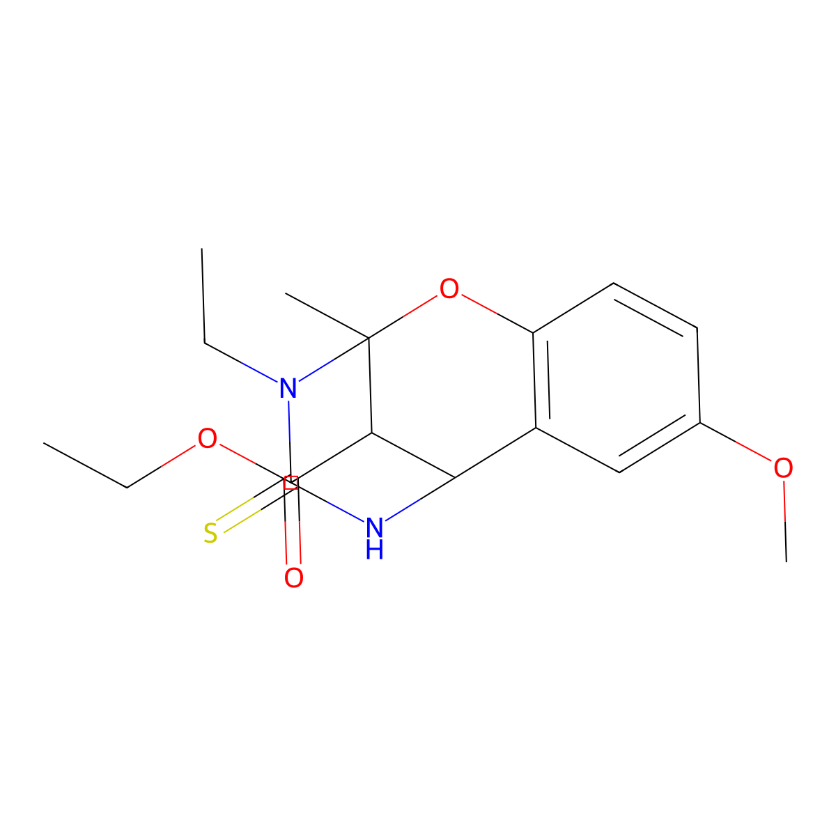 ethyl 3-ethyl-8-methoxy-2-methyl-4-thioxo-3,4,5,6-tetrahydro-2H-2,6-methano-1,3,5-benzoxadiazocine-11-carboxylate molecular structure, CAS 1005087-87-5