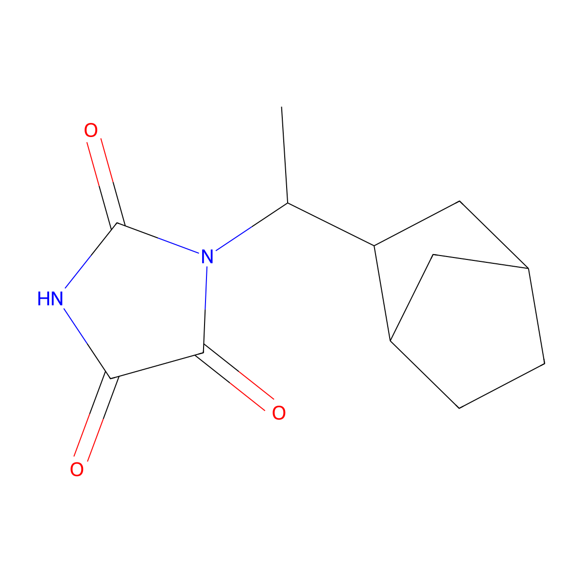 1-(1-{Bicyclo[2.2.1]heptan-2-yl}ethyl)imidazolidine-2,4,5-trione molecular structure, CAS 1005089-35-9