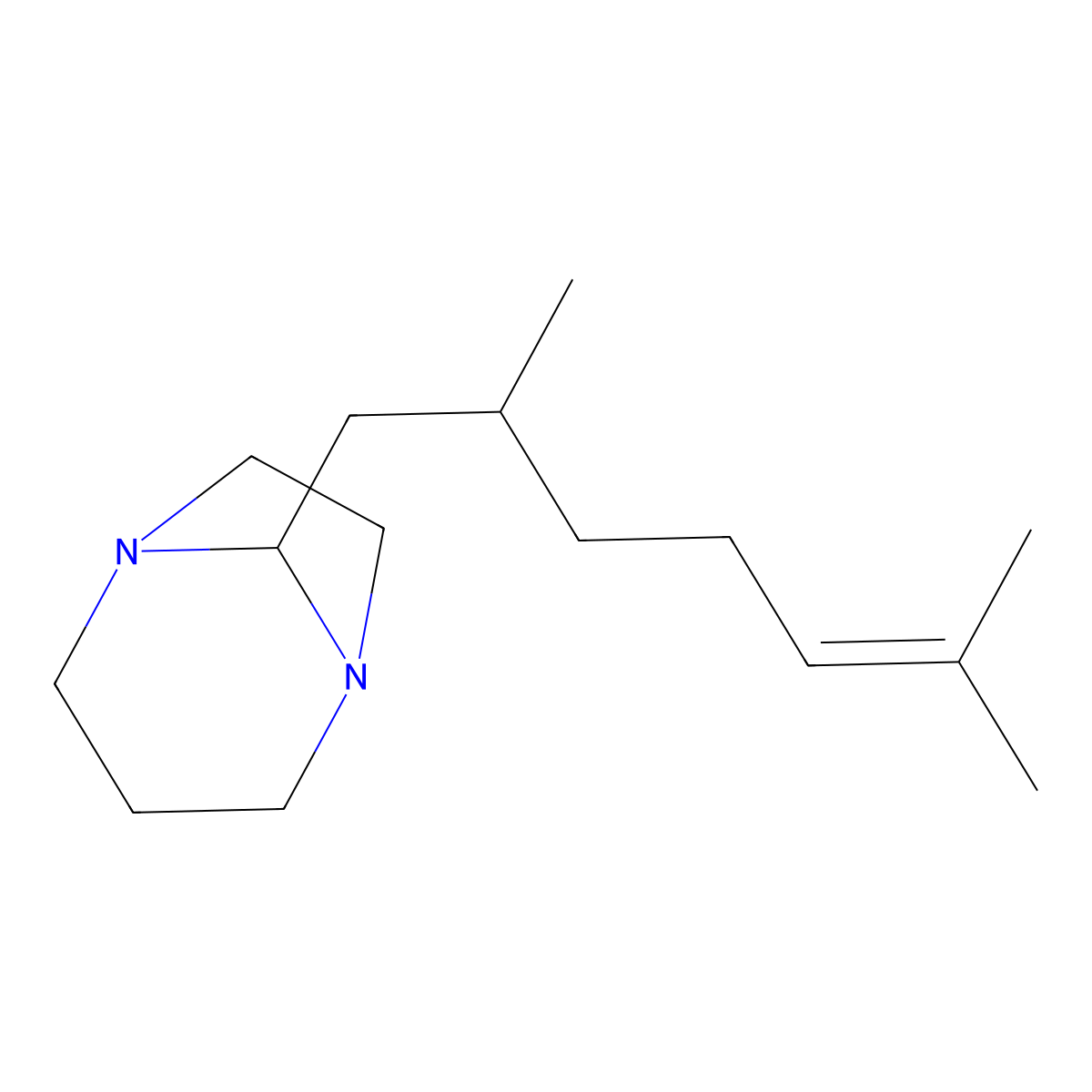 8-(2,6-Dimethylhept-5-EN-1-YL)-1,5-diazabicyclo[3.2.1]octane molecular structure, CAS 1005096-65-0
