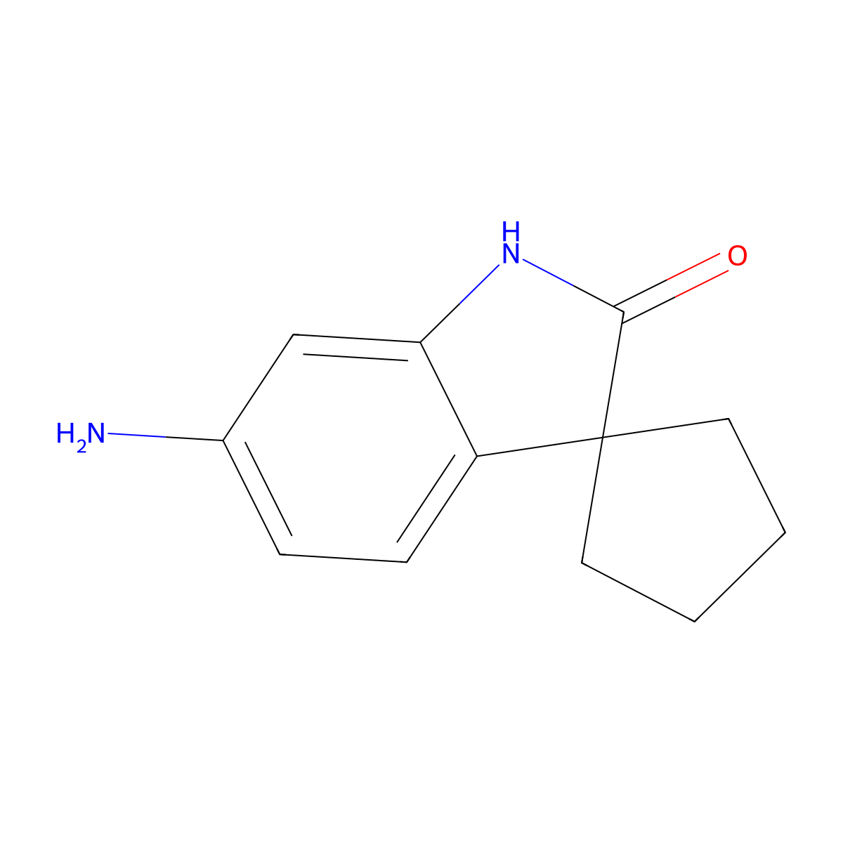 6'-Aminospiro[cyclopentane-1,3'-indolin]-2'-one molecular structure, CAS 100510-66-5